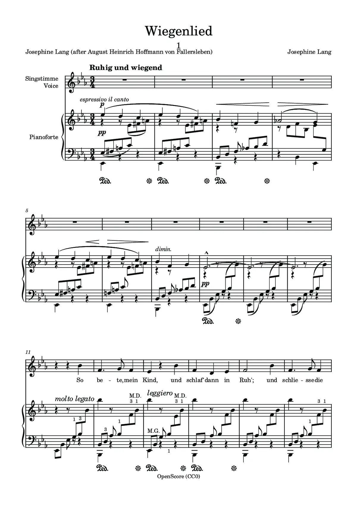 Wiegenlied - Page 1