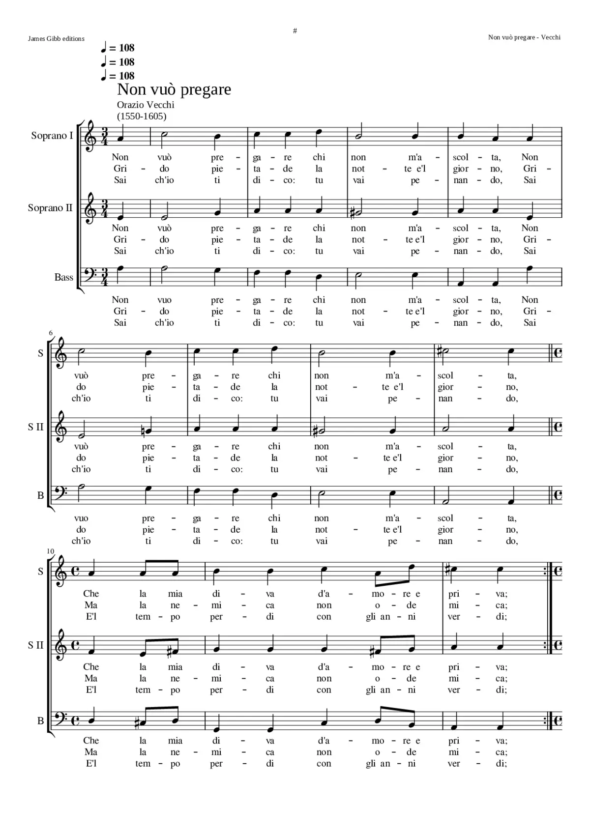 Non vuò pregare - Page 1