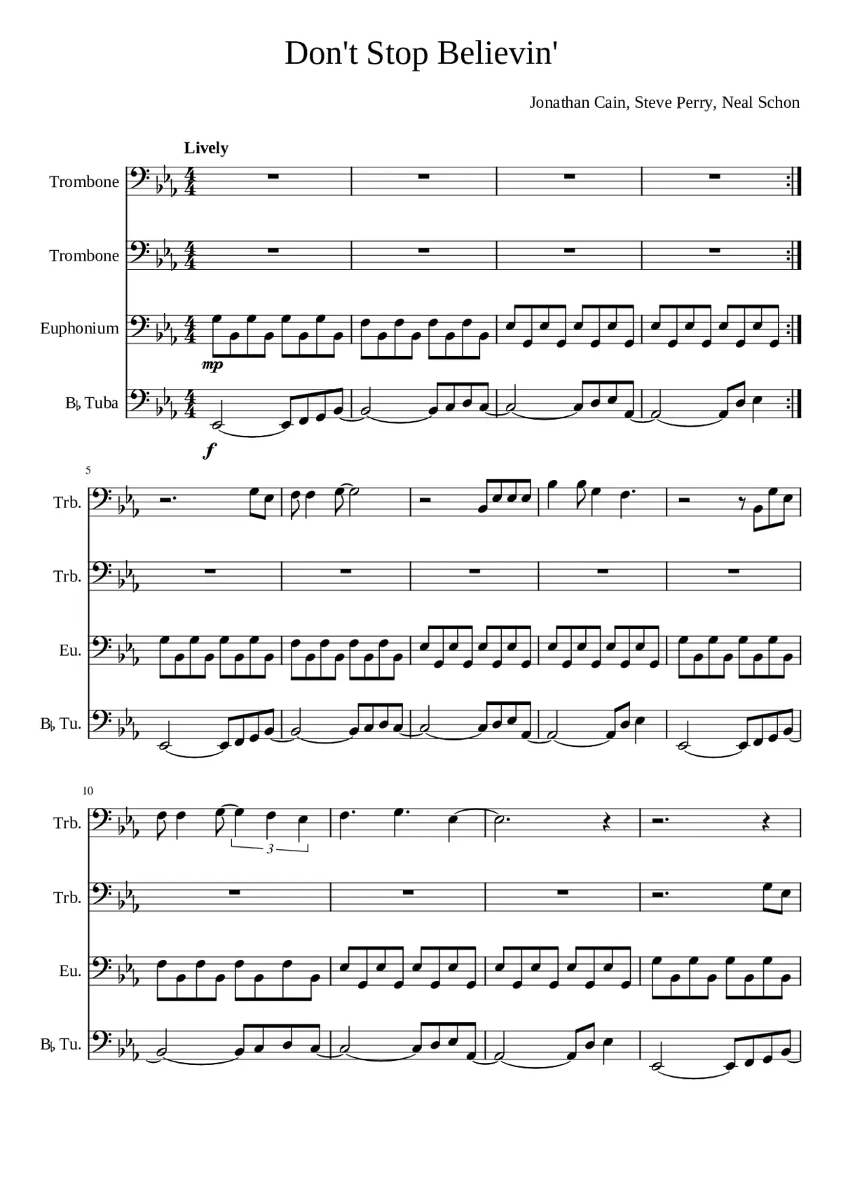 Don't Stop Believin' - Page 1