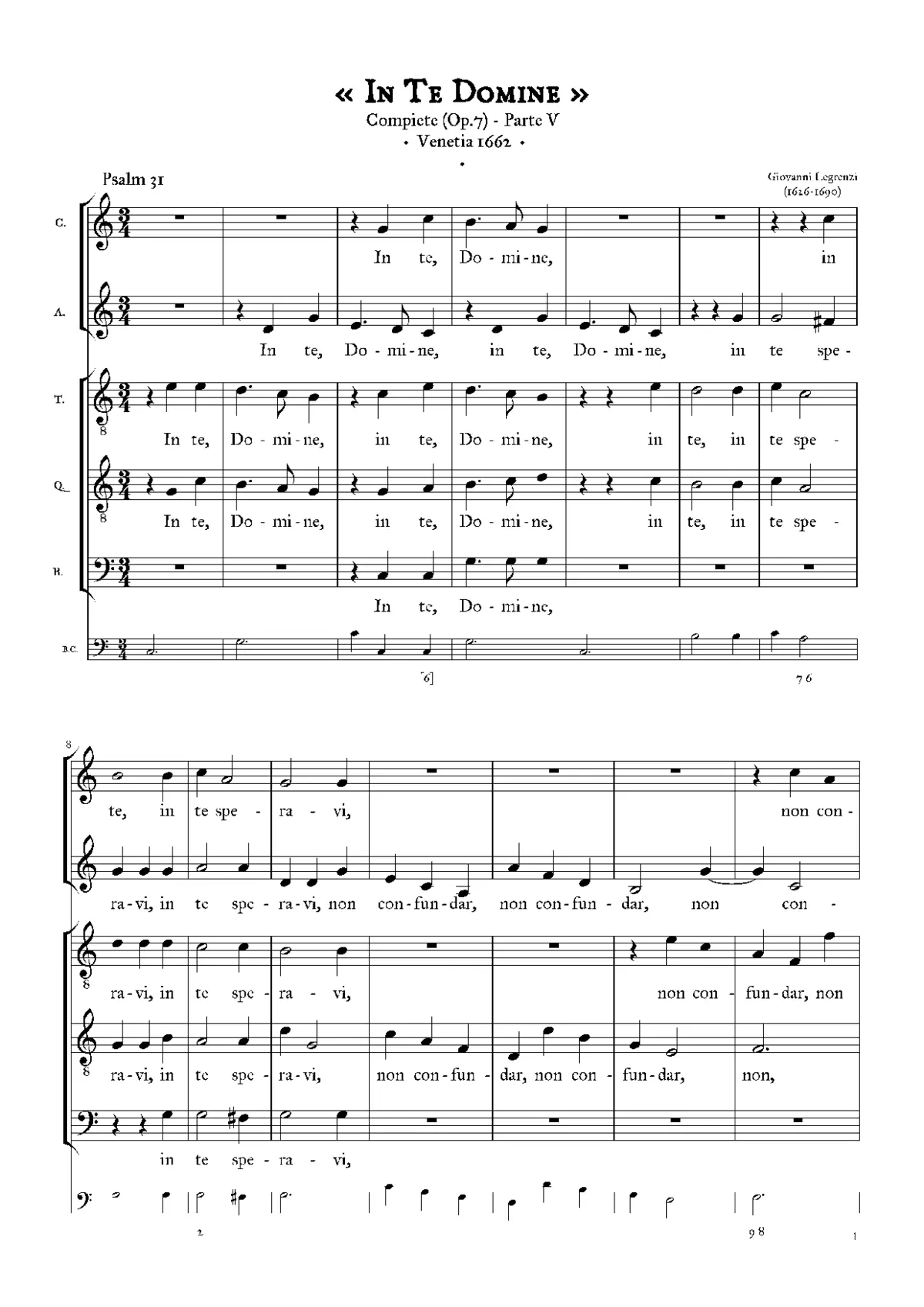 In te Domine - Page 1