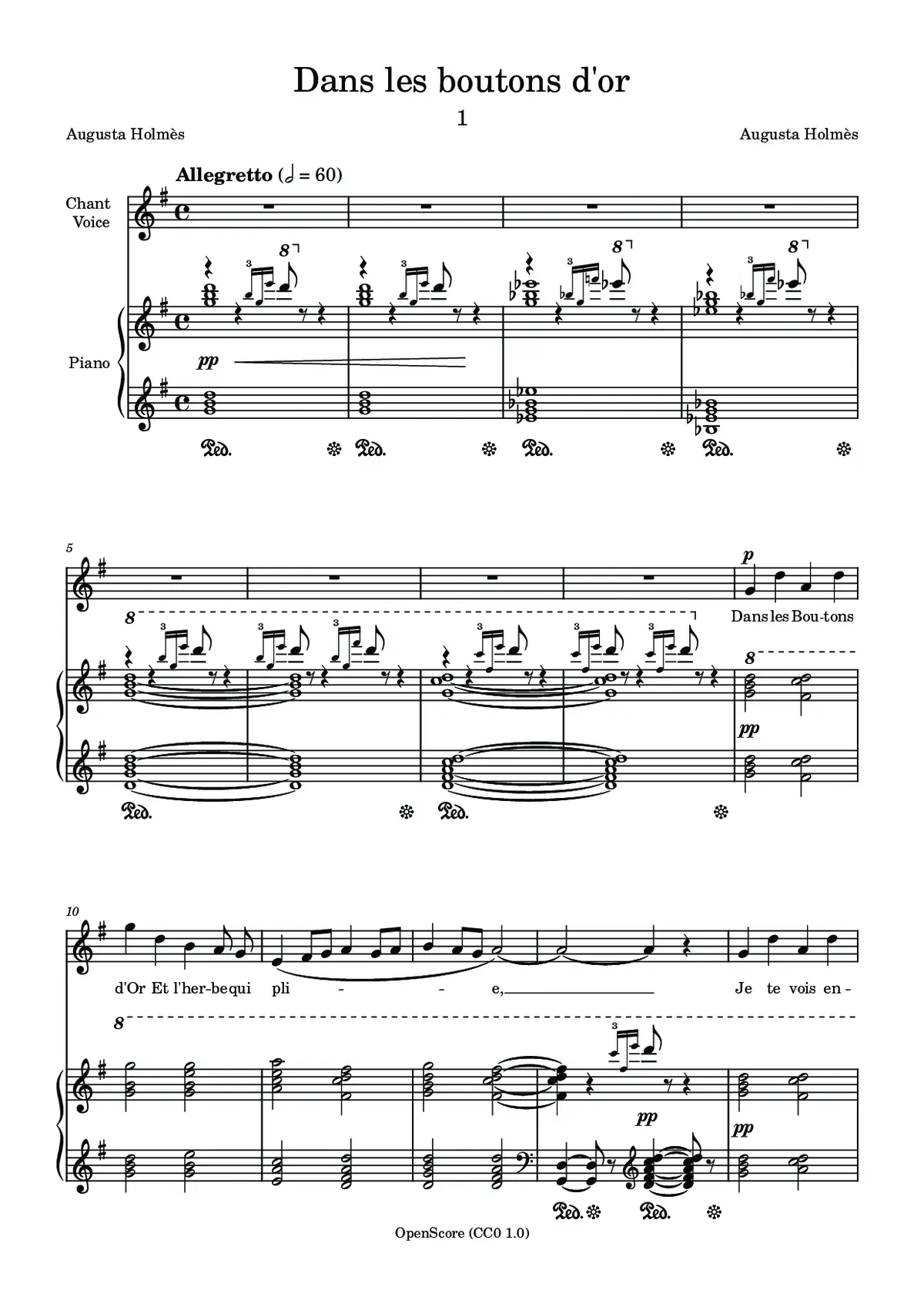 Dans les boutons d’or - Page 1