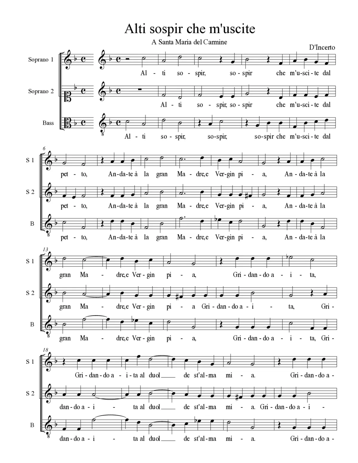 Alti sospir che m'uscite - Page 1