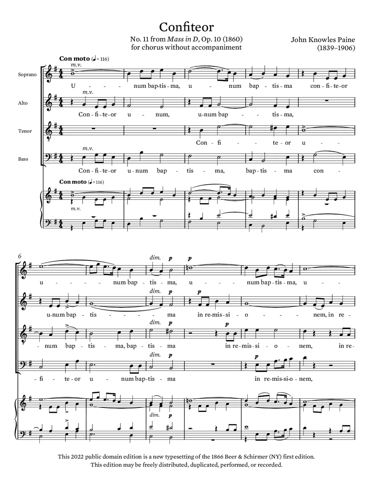 Confiteor (from Mass in D) - Page 1