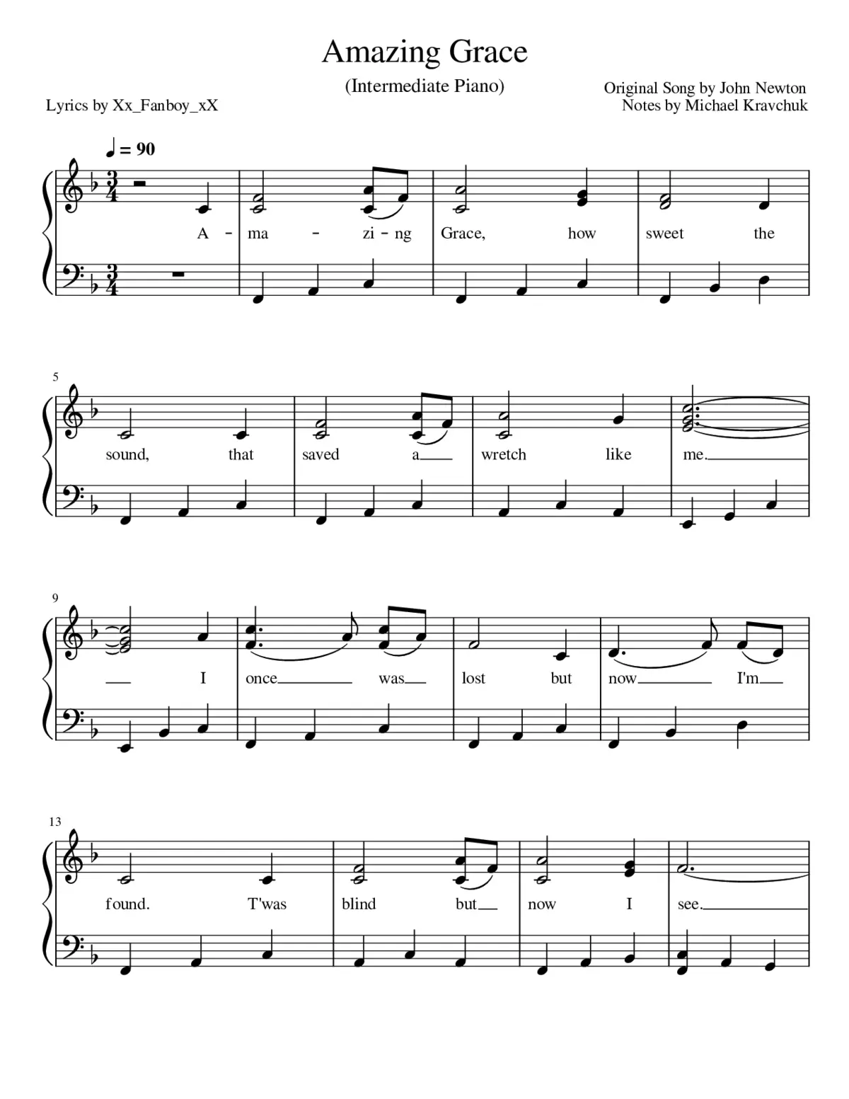 Amazing Grace - Page 1