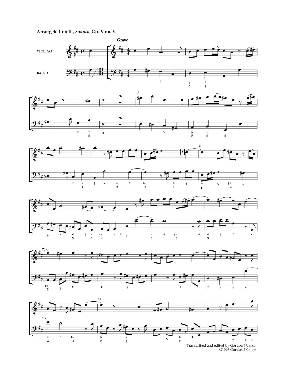 Violin Sonata in A major - Page 1