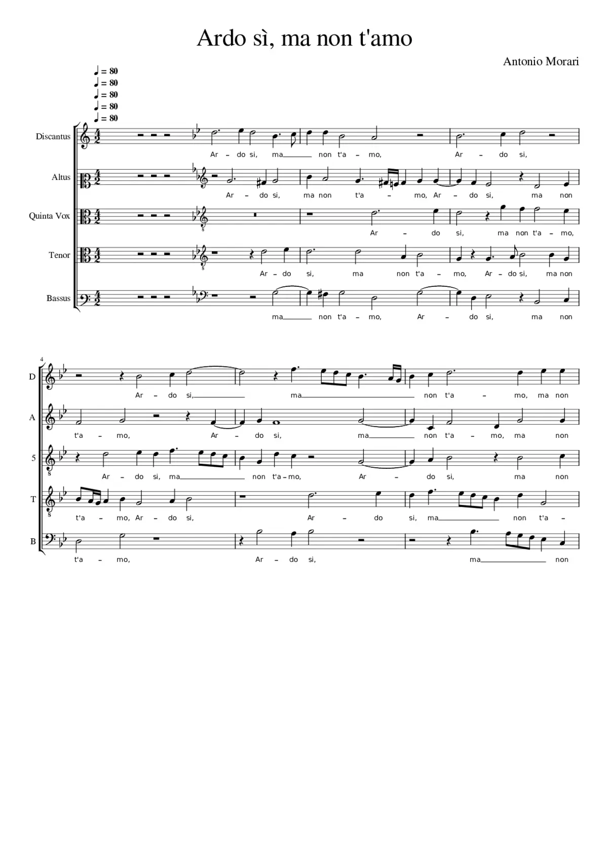 Ardo sì ma non t'amo - Page 1