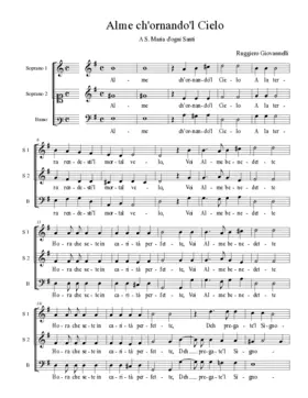 Alme ch'ornando'l Cielo