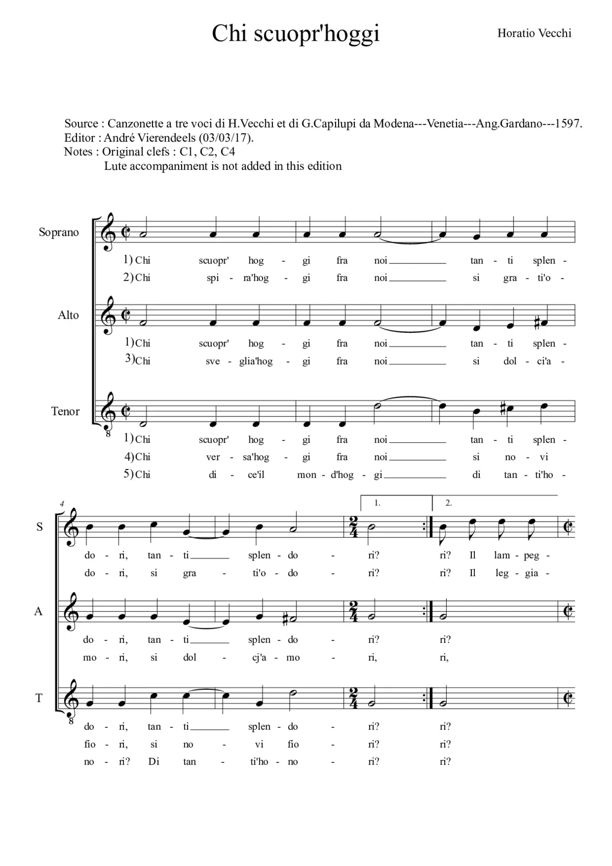 Chi scuopr' hoggi - Page 1
