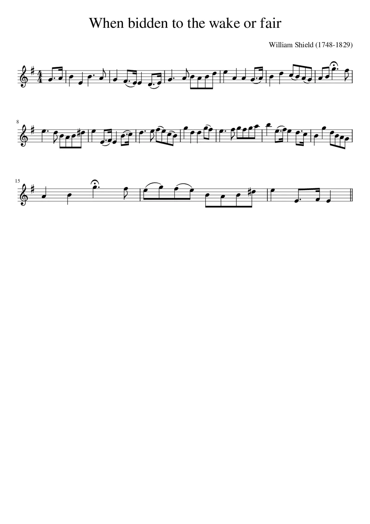 When bidden to the wake or fair - Page 1