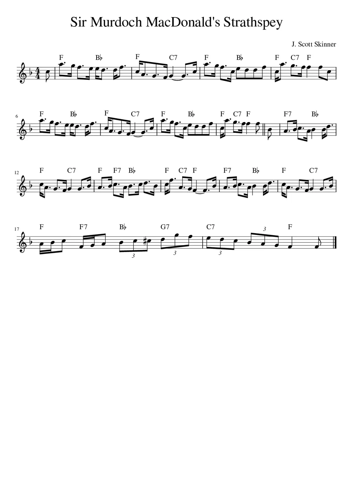 Sir Murdoch MacDonald's Strathspey - Page 1