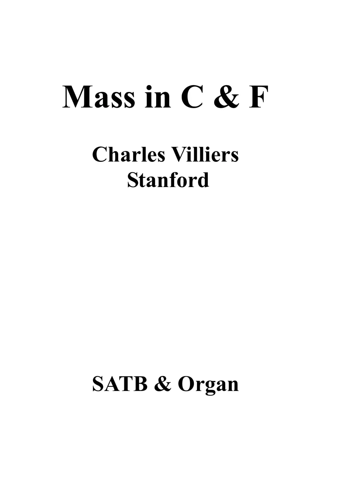 Mass in C and F - Page 1