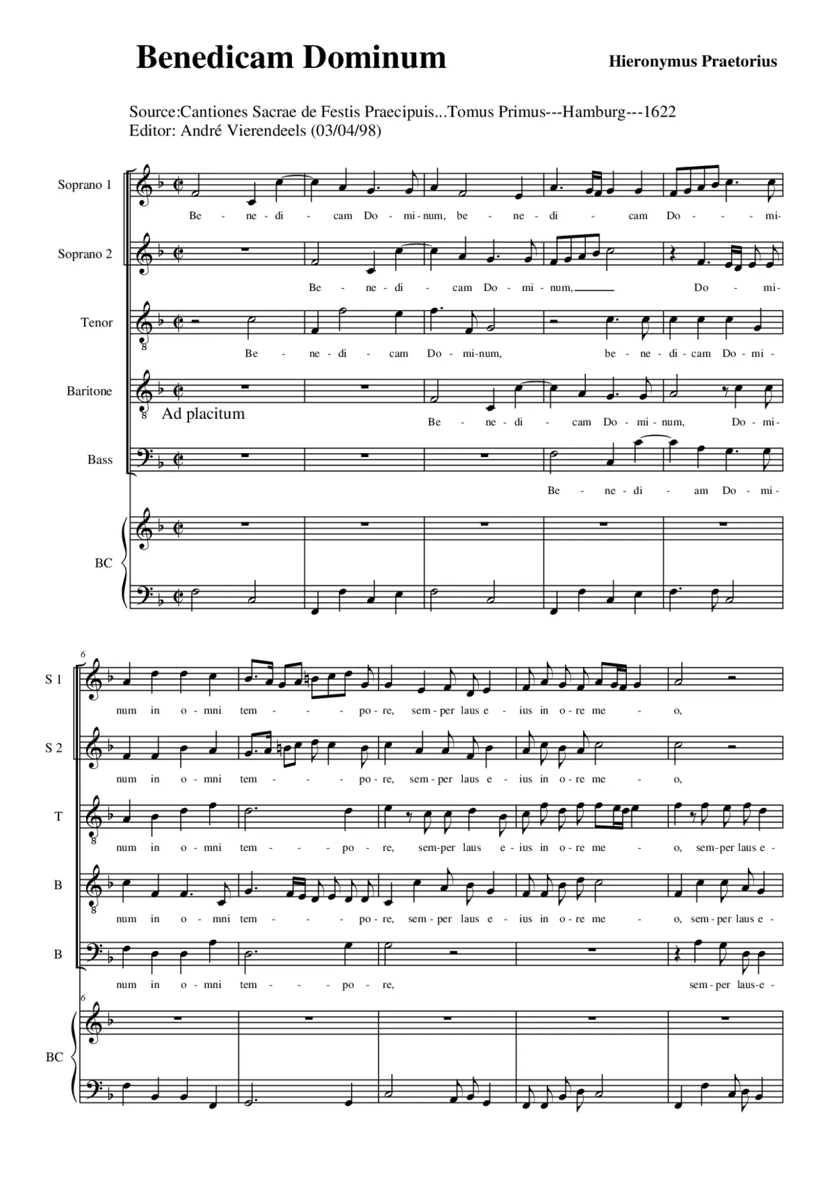 Benedicam Dominum - Page 1