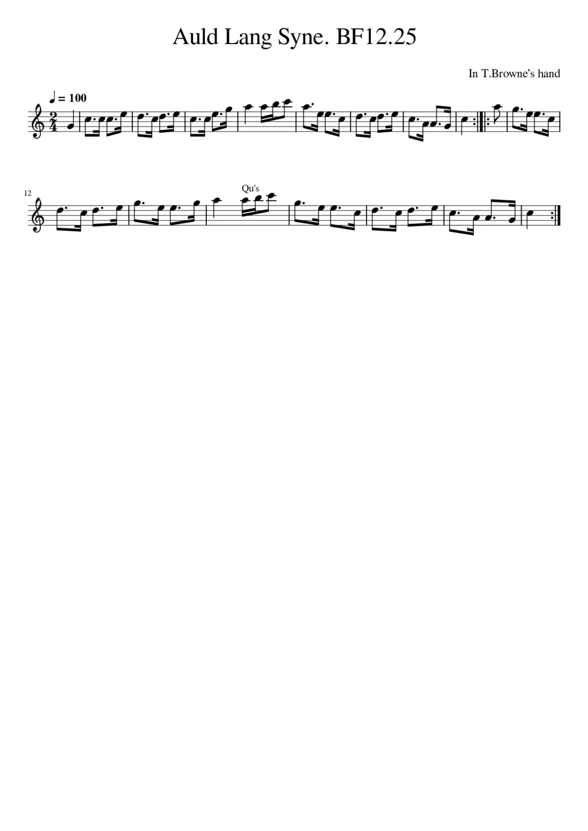 auld lang syne - Page 1