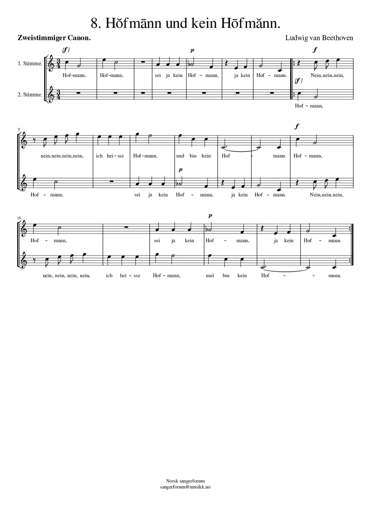 Hofmann und kein Hofmann WoO 180 - Page 1