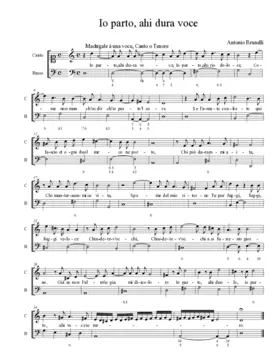 Io parto, ahi dura voce