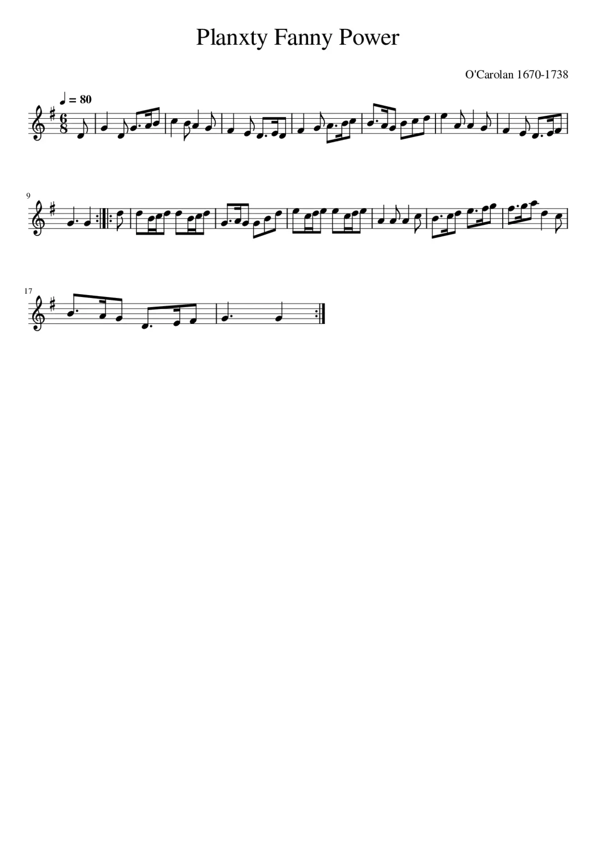 Planxty Fanny Power - Page 1