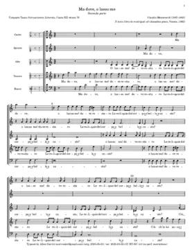 Ma dove, O lasso me, dove restaro ?