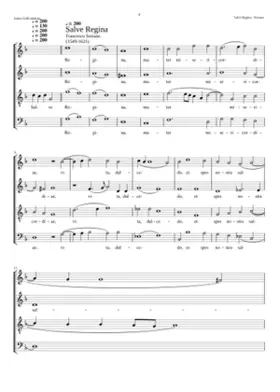 Salve Regina the thru-composed setting appearing 2nd in the 1619 publication but 1st in Proske's anthology. The other alternatim setting is at Salve Regina II (Francesco Soriano).