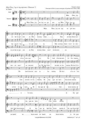 Mon Dieu, j'ai en toi espérance