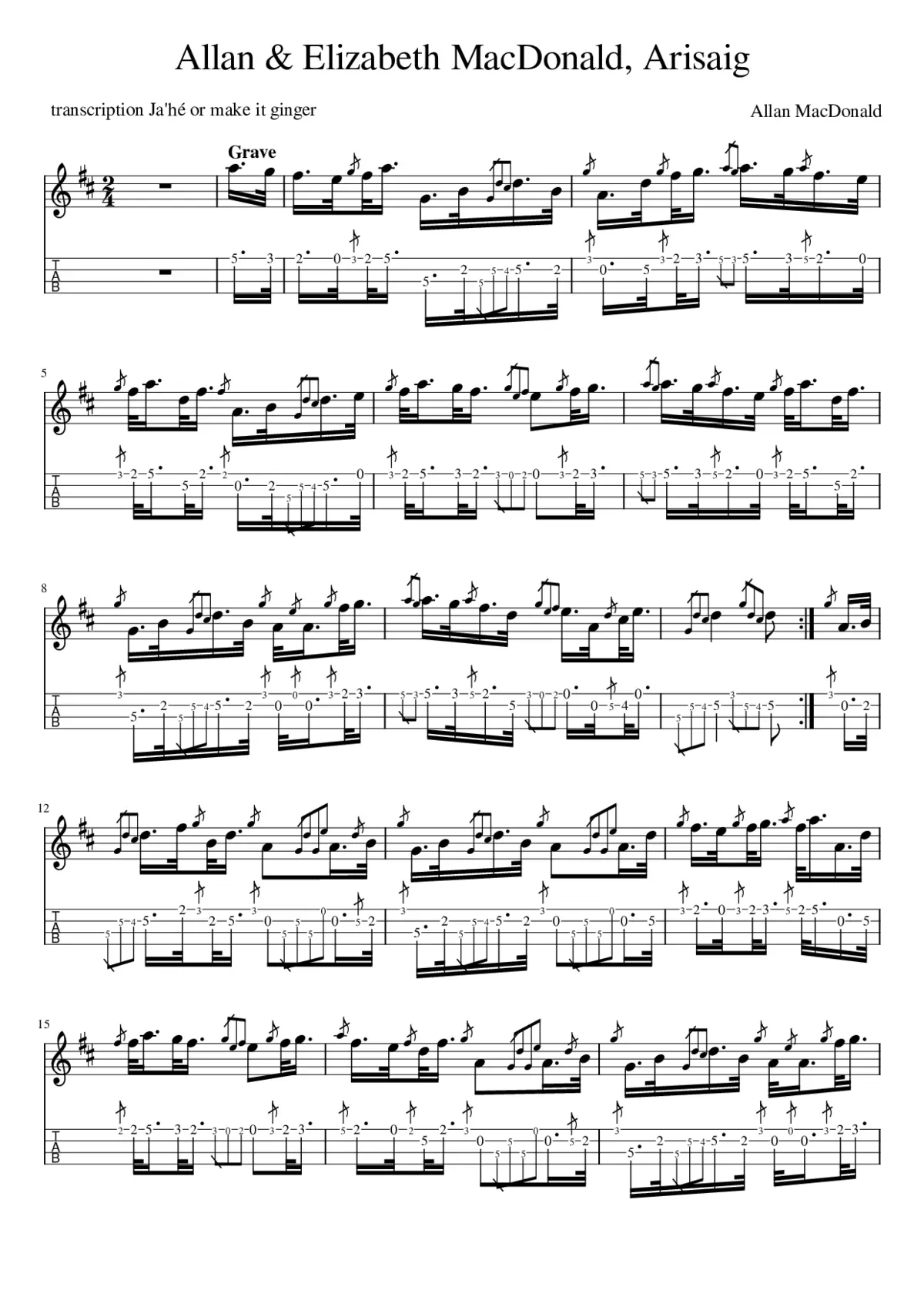 Allan and Elizabeth MacDonald - Page 1