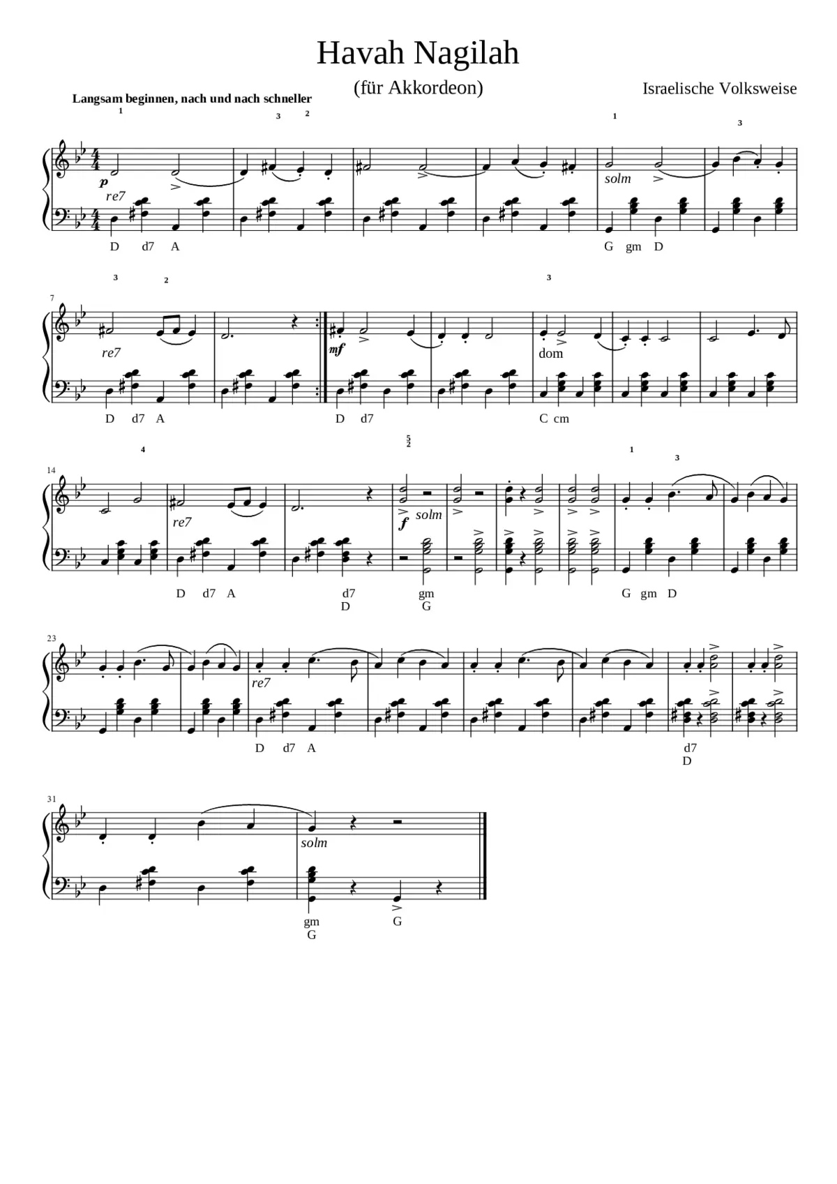 hava nagila - Page 1