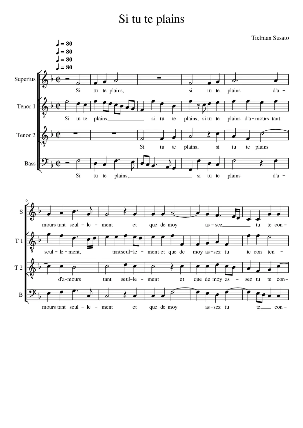 Si tu te plains - Page 1