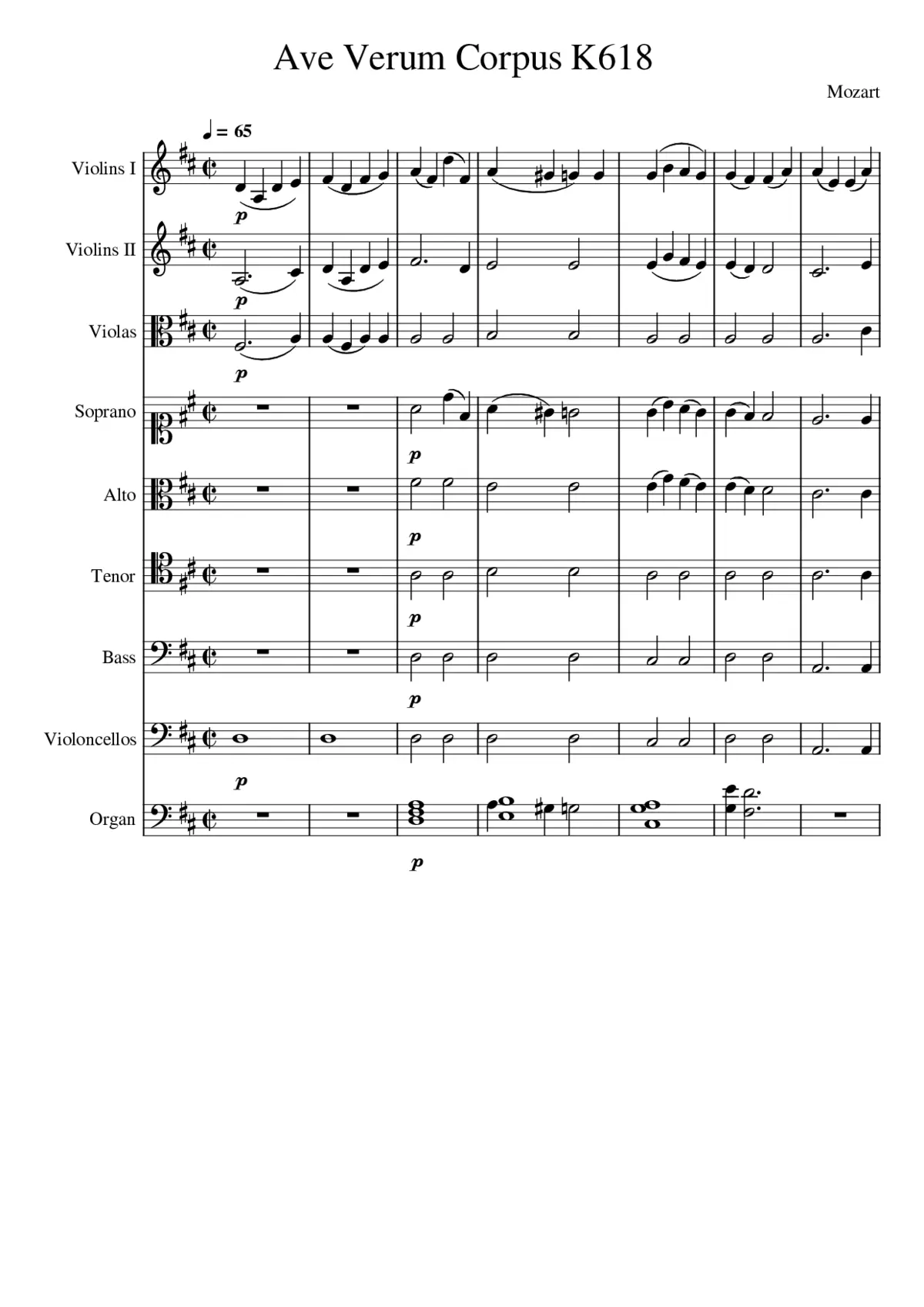 Ave verum corpus K.618 - Page 1