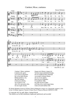 Cantiam, Muse, cantiamo