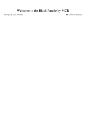 welcome to the black parade