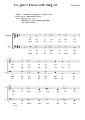 Ein grosse Frewd verkündig ich
