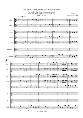 Das Blut Jesu Christi, des Sohns Gottes, TWV 1:172