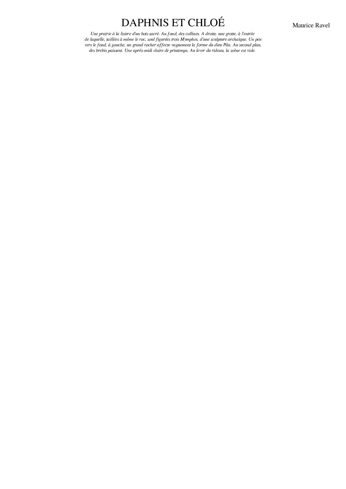 Daphnis et Chloé - Page 1