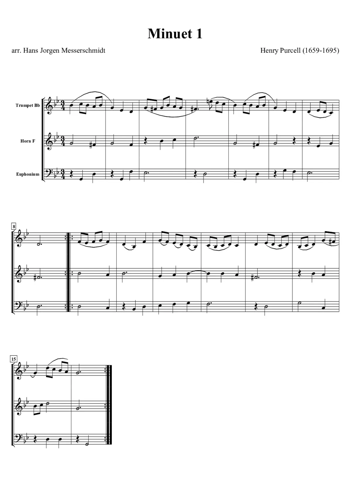 Minuet in D major - Page 1