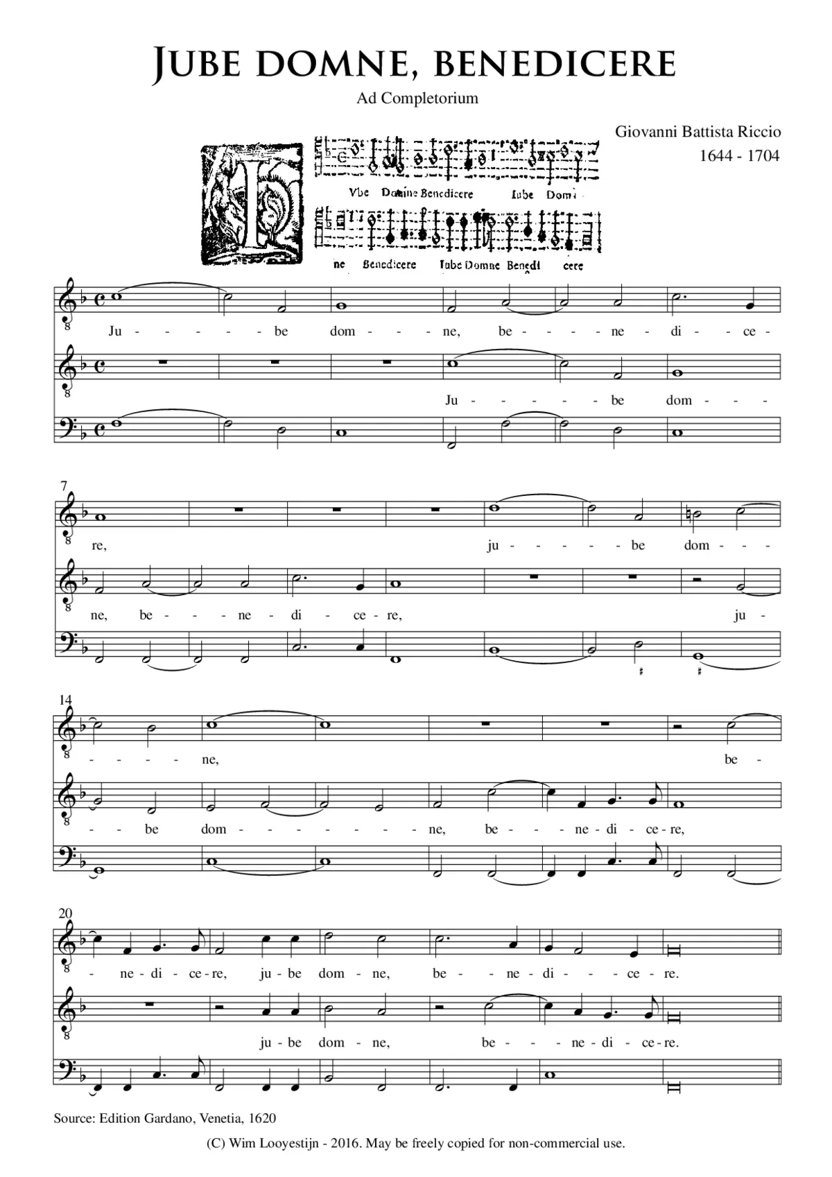 Iube Domine benedicere - Page 1
