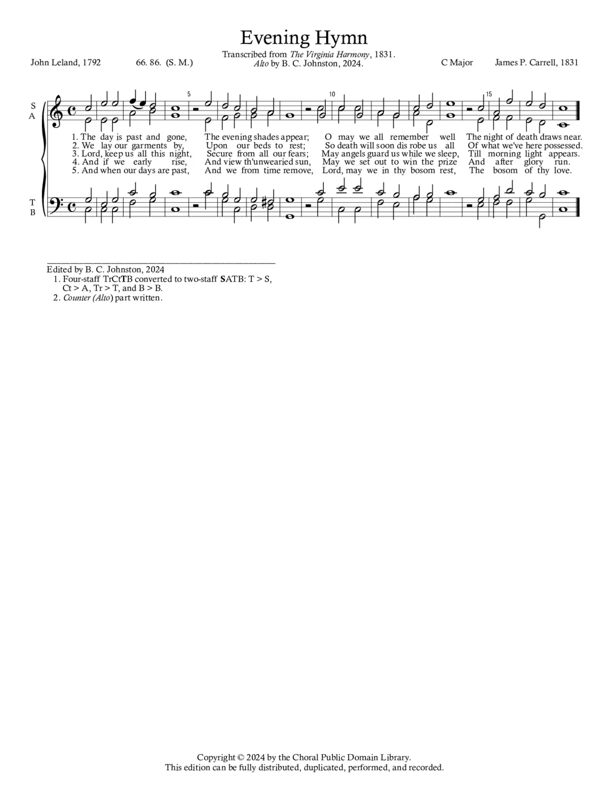 Evening Hymn - Page 1