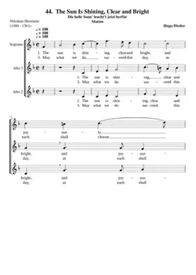 Die helle Sonn' leucht't jetzt herfür