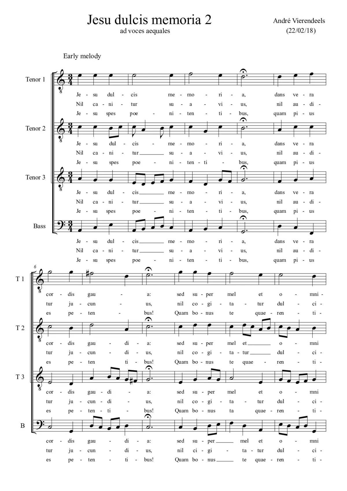 Jesu dulcis memoria II - Page 1