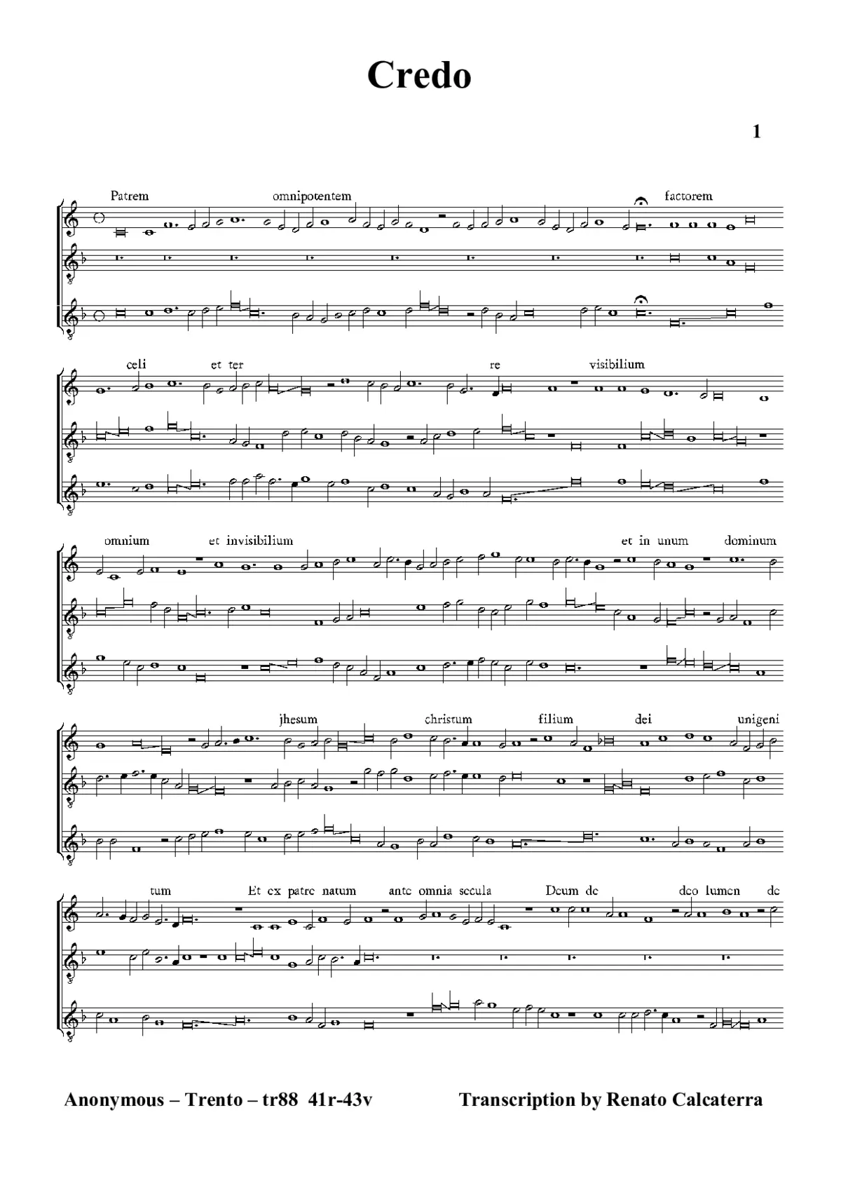 Credo (tr88) - Page 1