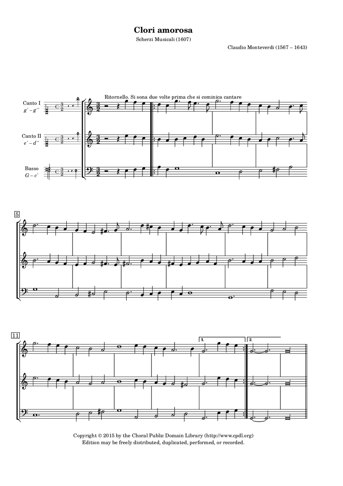 Clori amorosa - Page 1