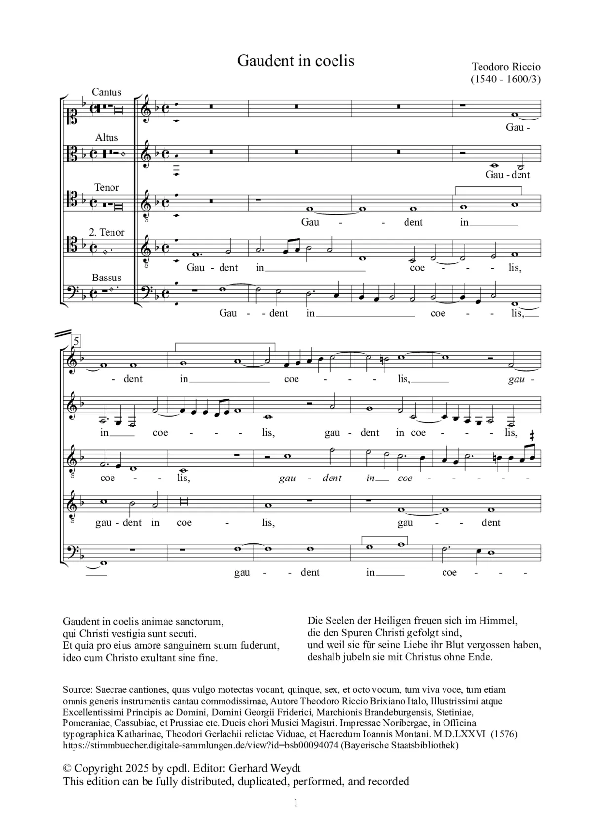 Gaudent in coelis - Page 1