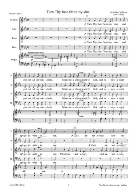 Turn Thy face from my sins