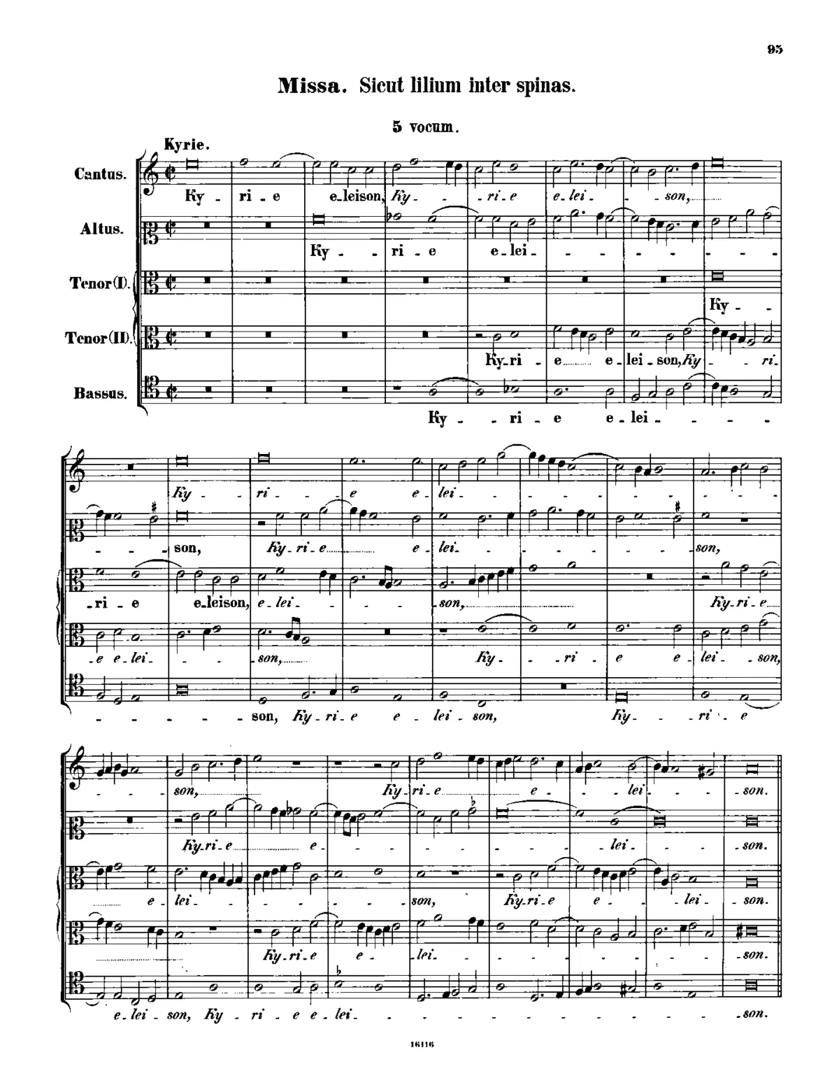 Missa Sicut lilium inter spinas - Page 1