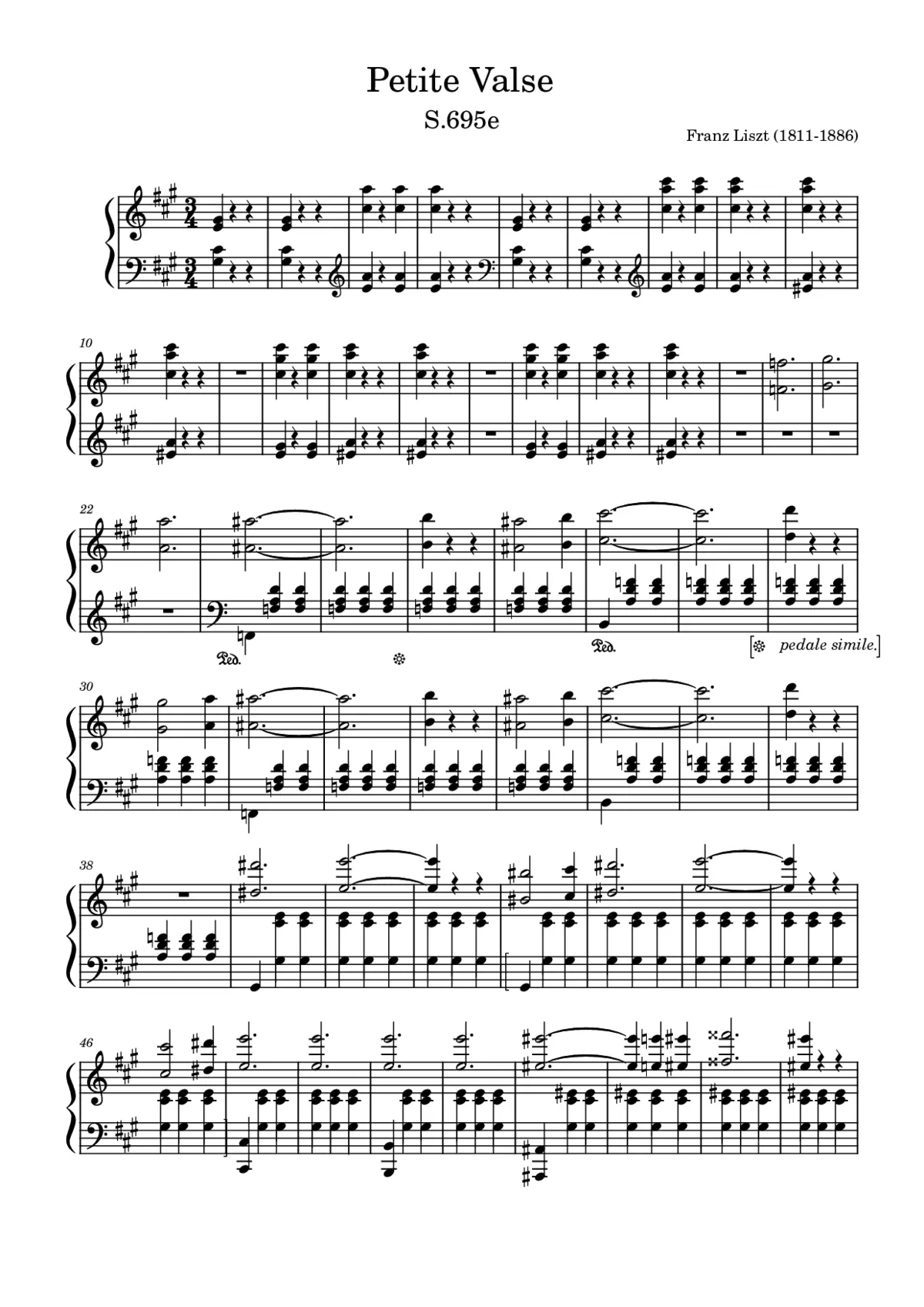Petite Valse (Fragment) - Page 1