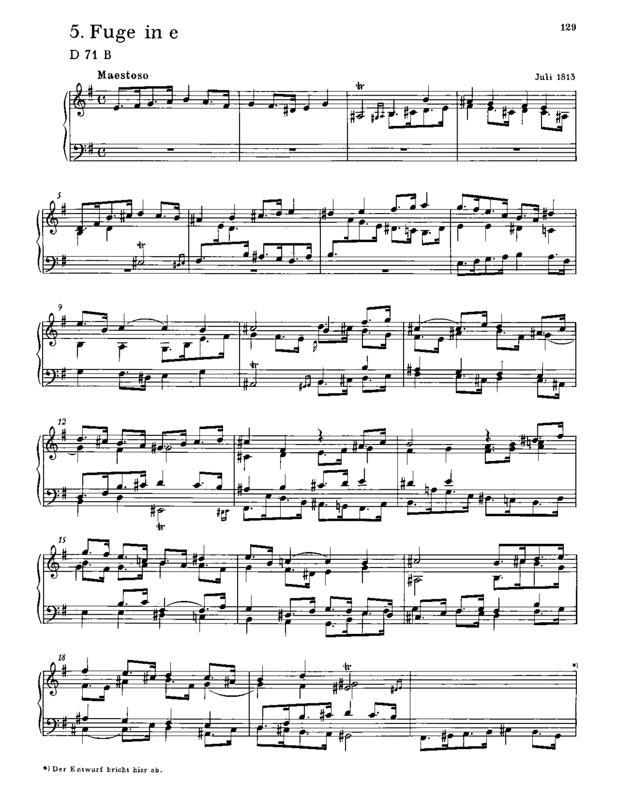 Fugue in E minor - Page 1