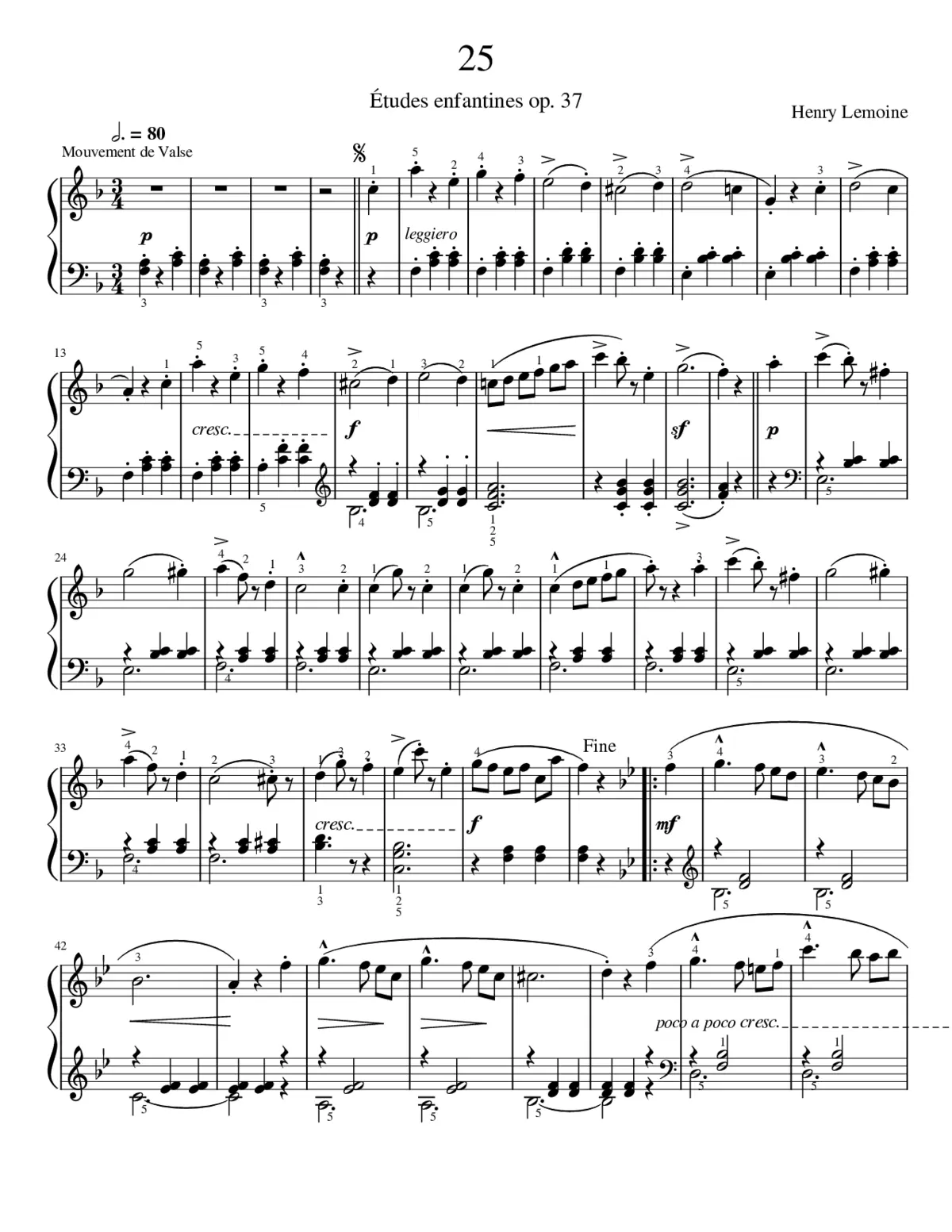 Études enfantines Op.37 - Page 1