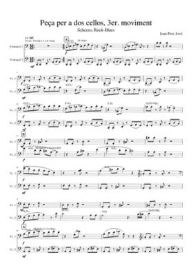 Two Cellos Music 3rd. mov. Scherzo-Blues