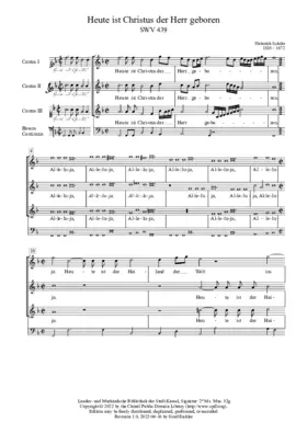 Heute ist Christus der Herr geboren, SWV 439