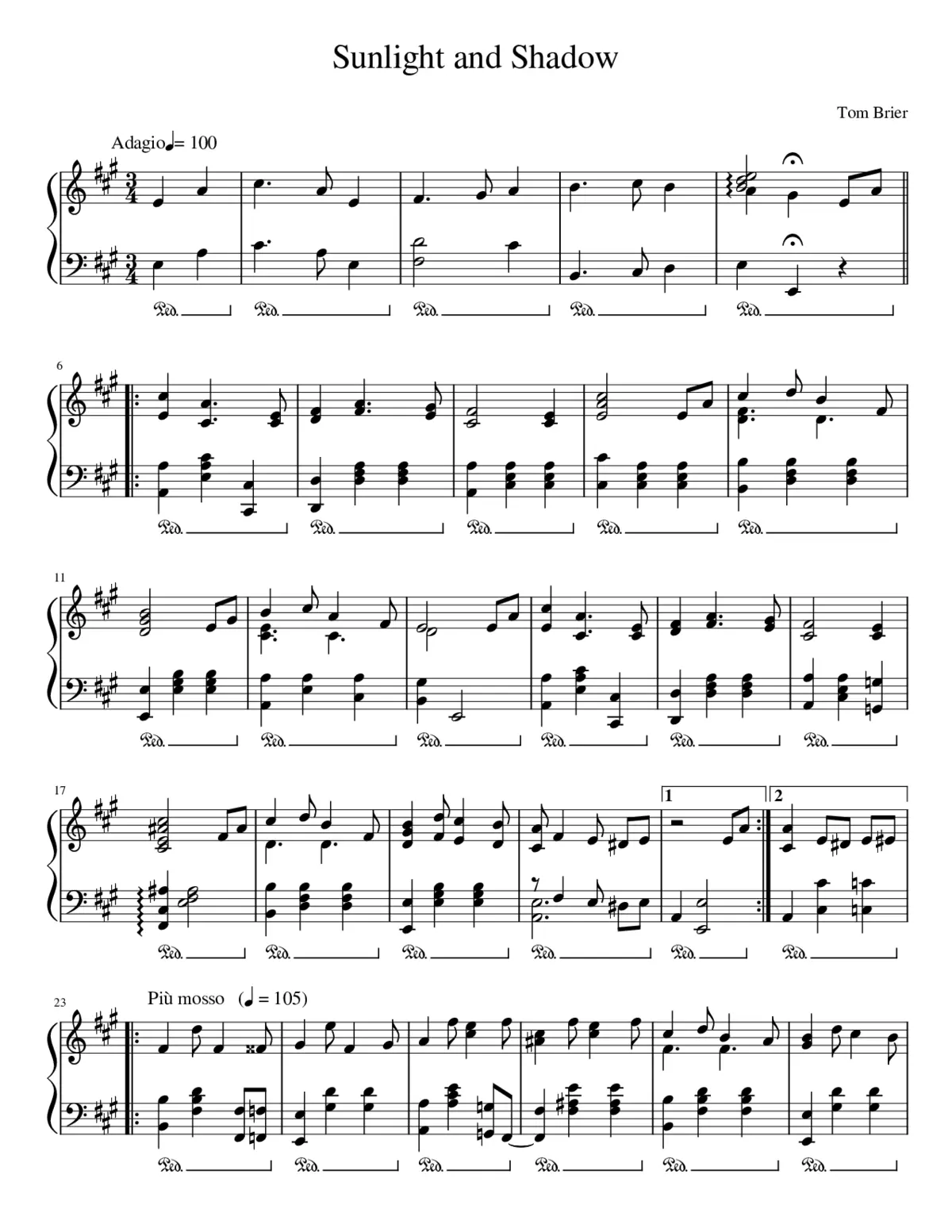 Tom Brier Improvisation - Page 1