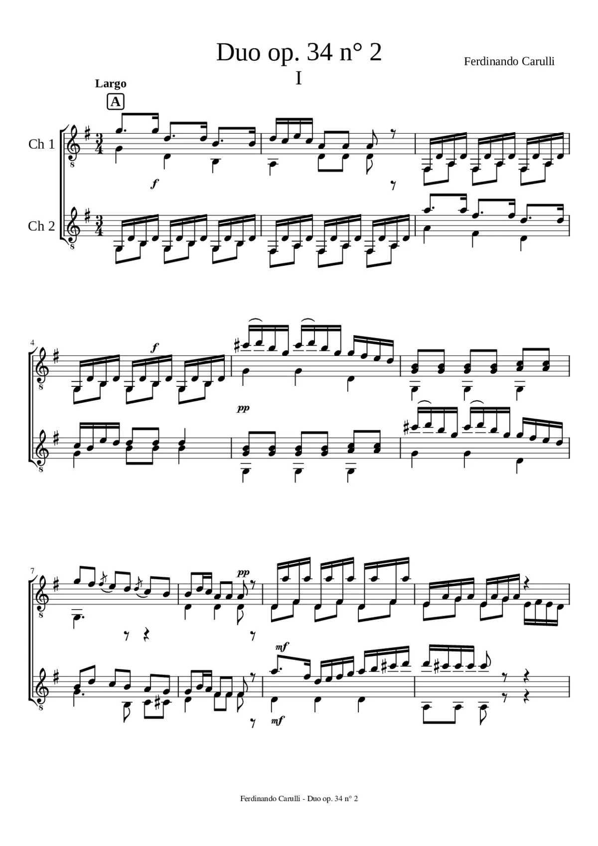 6 Petits Duos Op.34 - Page 1