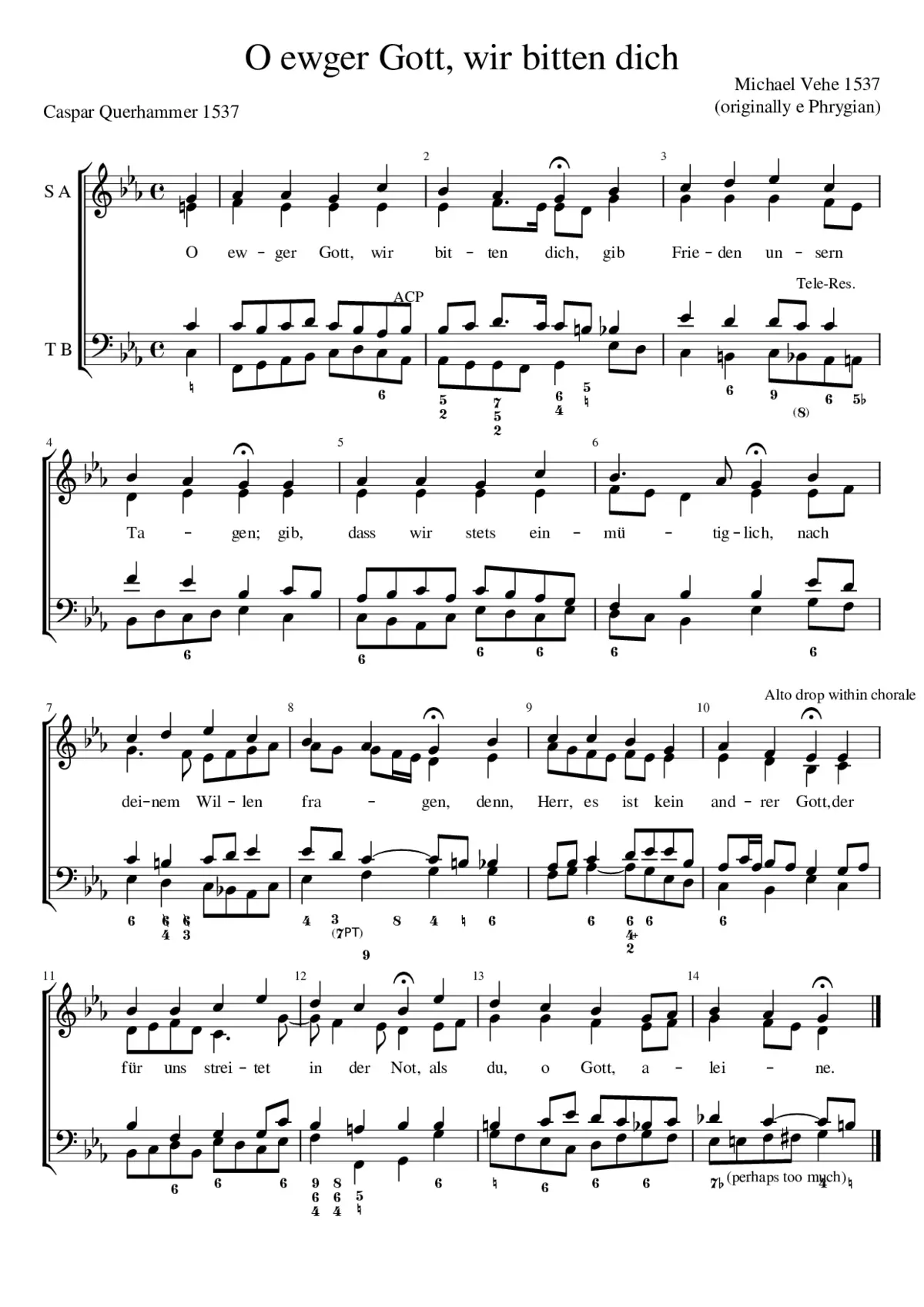 O ewger Gott wir bitten dich - Page 1